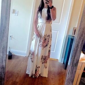 NWT! White floral maxi dress